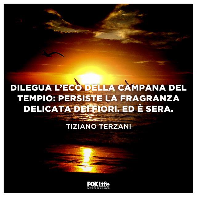 Citazione Terzani Mare al tramonto