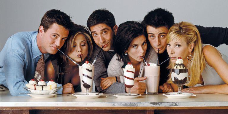 Friends Il cast di Friends davanti alle coppe di gelato