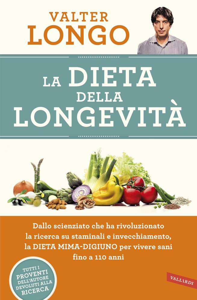 Il libro sulla dieta per la longevità di Valter Longo La copertina di La dieta della Longevità di Valter Longo