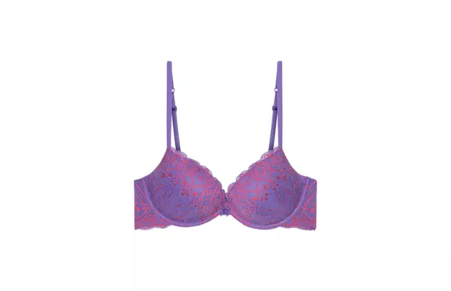 Reggiseno in pizzo bicolor Reggiseno in pizzo bicolor viola