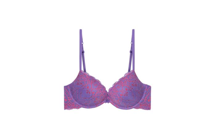 Reggiseno in pizzo bicolor Reggiseno in pizzo bicolor viola