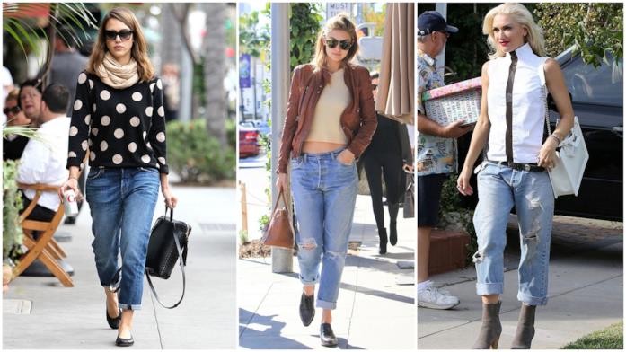Tutti i modelli di jeans che piacciono alle star Le star che indossano i boyfriend jeans