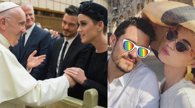 Katy Perry e Orlando Bloom a Roma Katy Perry e Orlando Bloom che incontrano Papa Francesco e al Colosseo
