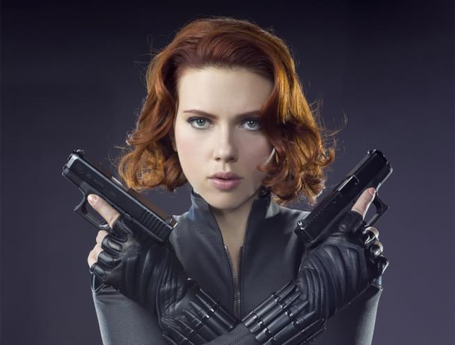 Scarlett Johansson è Vedova Nera in The Avengers Il personaggio di Vedova Nera in The Avengers