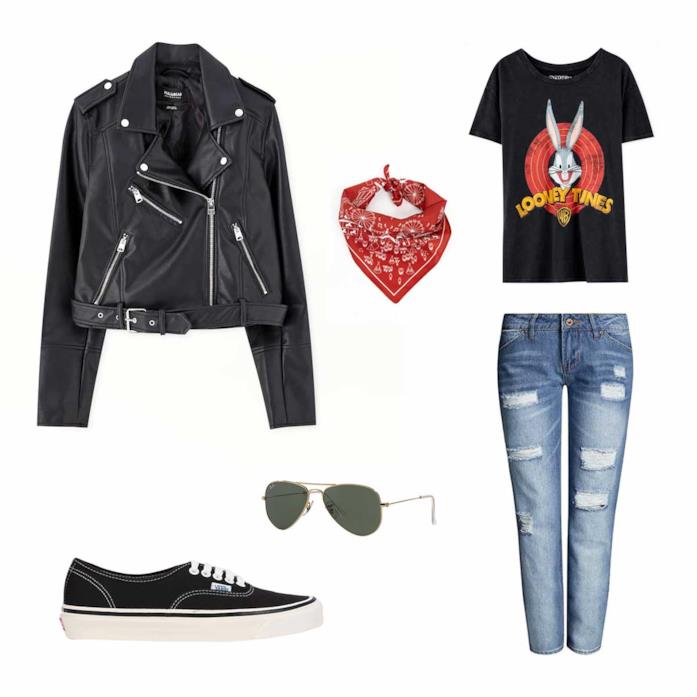 Outfit concerto rock Outfit concerto rock composto da jeans occhiali giacca e vans