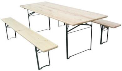 Set tavolo + 2 panche richiudibili