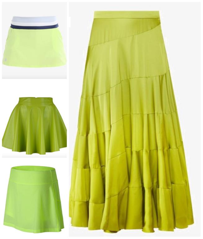 Gonne lime Modelli di gonne color lime