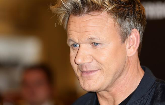 Gordon Ramsay e la pizza all'ananas Un primo piano di Gordon Ramsay
