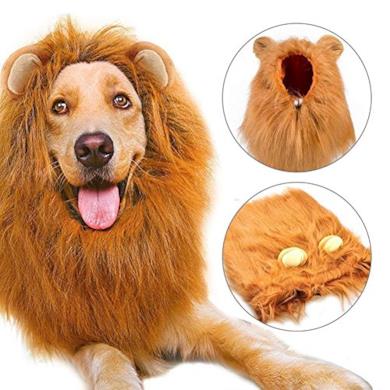 Costume Regolabile, Parrucca leone con Orecchie