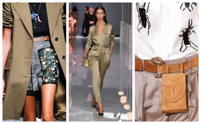 Lo stile coloniale proposto nelle sfilate primavera estate 2018 Vestiti e accessori in stile safari P/E 2018