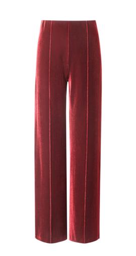 Pantaloni flare in velluto