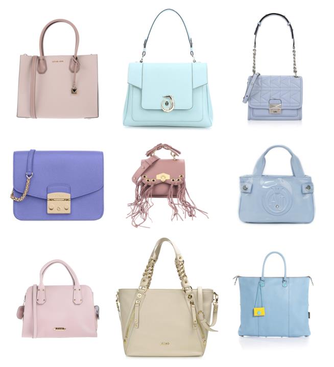 Borse colore pastello di tendenza per l'autunno inverno 2018-19 Borse nuance pastello moda autunno inverno 2018-19