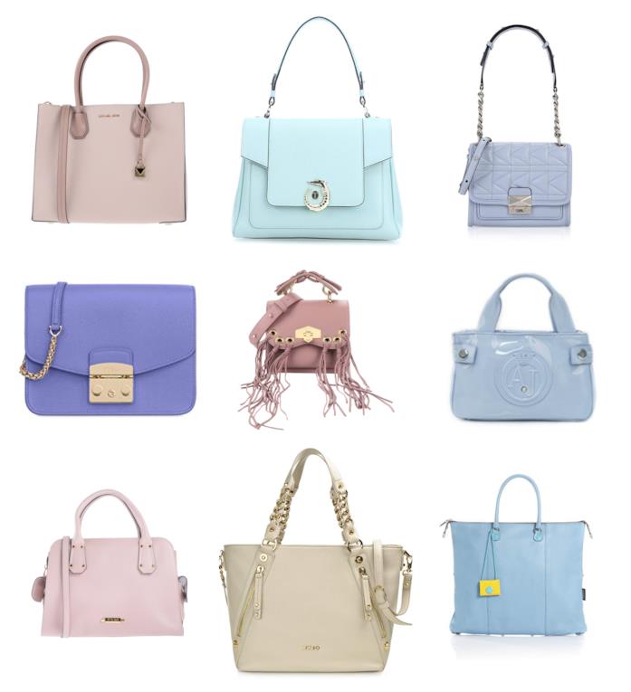 Borse colore pastello di tendenza per l'autunno inverno 2018-19 Borse nuance pastello moda autunno inverno 2018-19