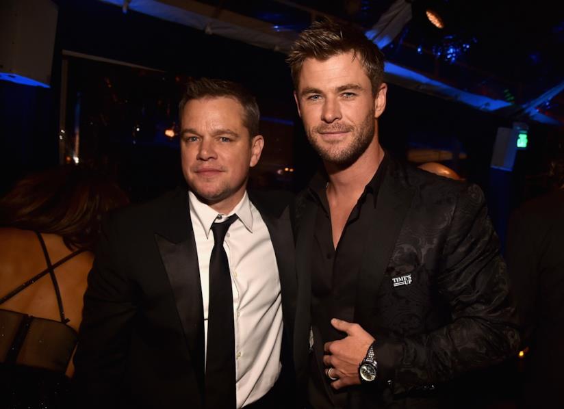 Chris Hemsworth e Matt Damon Gli attori Chris Hemsworth e Matt Damon