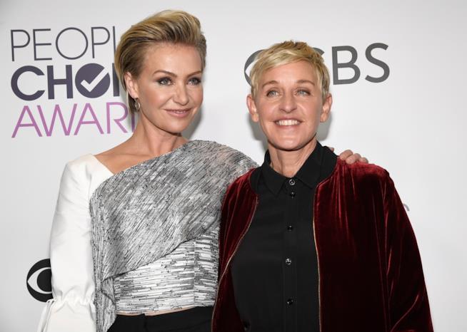Star gay e il loro coming out Ellen DeGeneres con la moglie Portia de Rossi