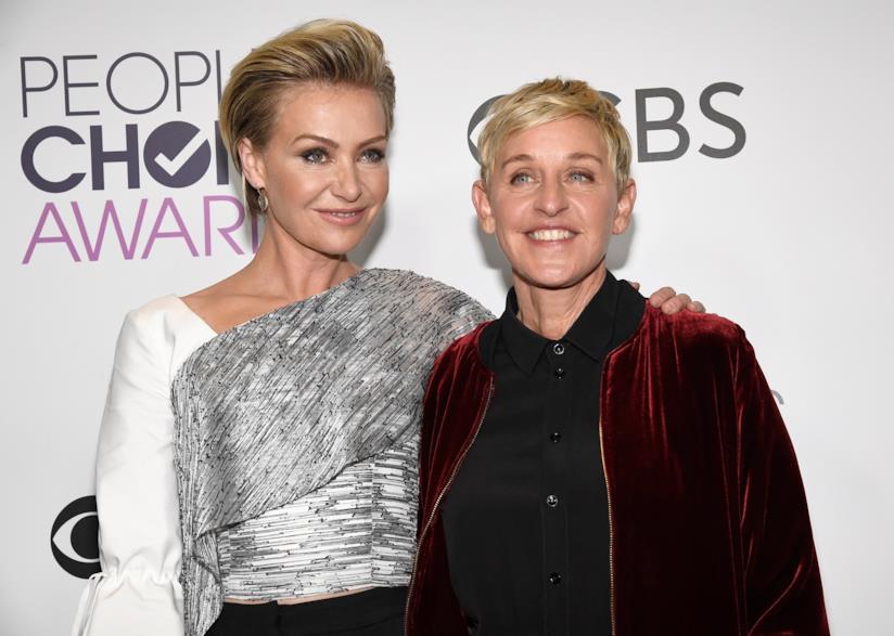 Star gay e il loro coming out Ellen DeGeneres con la moglie Portia de Rossi