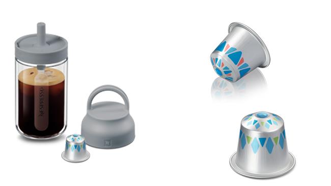 Ispirazione Salentina e Ispirazione Shakerato Nespresso Nespresso capsule e Nomad drink bottle