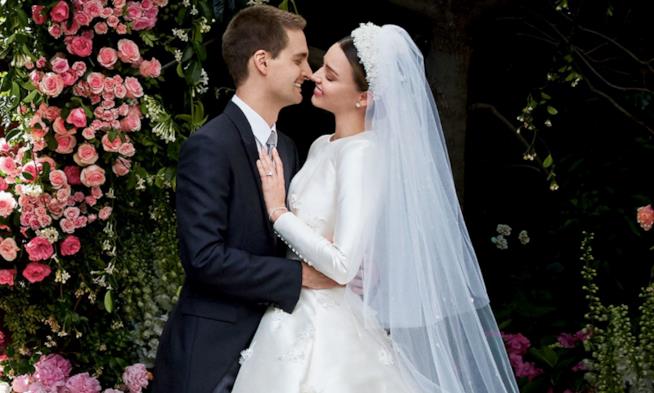 L'abito da sposa di Miranda Kerr