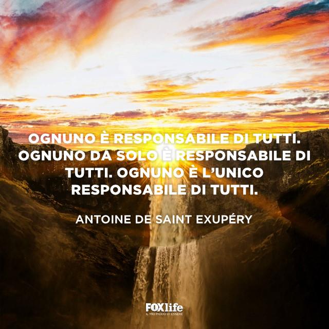 Frase sulla responsabilità Cascata al tramonto
