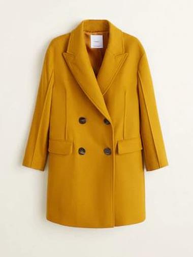 Cappotto giallo senape