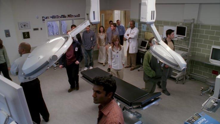 Una delle prime scene del pilot di Grey's Anatomy Gli specializzandi nel pilot di Grey's Anatomy