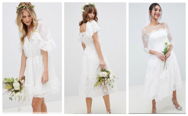 Abiti da sposa in stile boho-chic corti e in pizzo per l'estate 2018 Corti e in pizzo, gli abiti da sposa di tendenza per l'estate 2018
