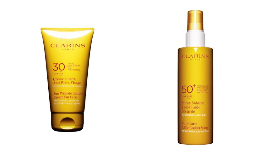 Clarins: tutte le novità skincare contro l'età Le creme solari antirughe di Clarins
