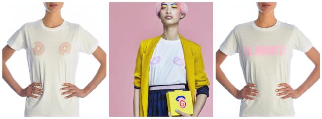 Le t-shirt logate e dalla stampa stilizzata di moda per l'estate 2018 Stilizzate e dallo sfondo semplice bianco, le magliette di moda P/E 2018