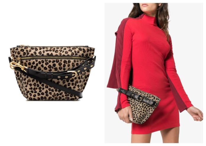 Borsa clutch in stile animalier di moda per l'autunno inverno 2018-19 In stile animalier la borsa di tendenza per l'A/I 2018-19
