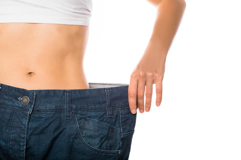 Dieta Dubrow Ragazza tira la vita un lembo dei pantaloni larghi