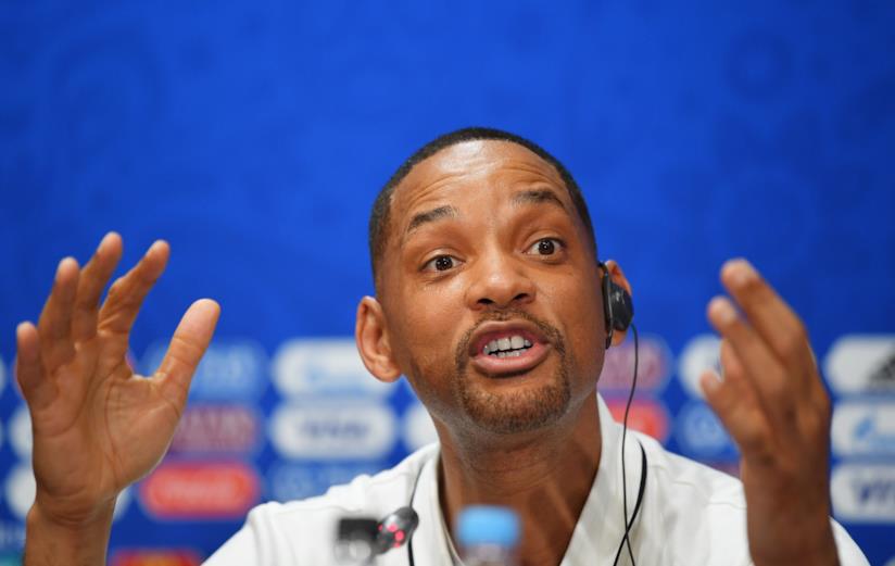 Will Smith alla conferenza della cerimonia di chiusura dei mondiali di calcio in Russia 2019 L'attore Will Smith