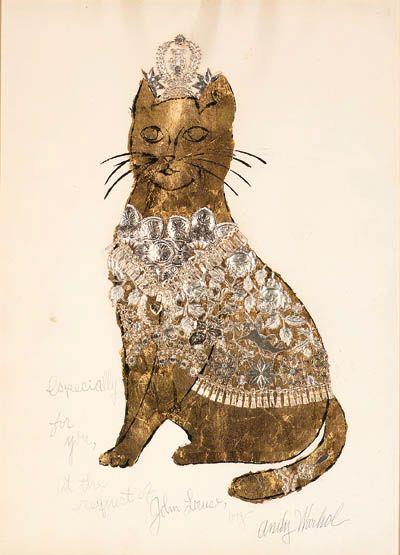 Il gatto Sam di Andy Warhol Sam, il gatto di Andy Warhol, in foglia d'oro