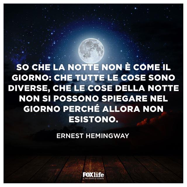 Citazione Hemingway Luna piena nel cielo
