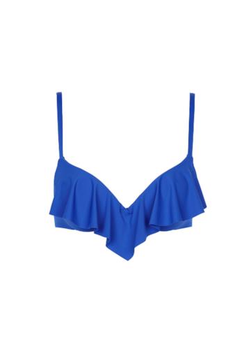 Bikini push up blu con volant Calzedonia