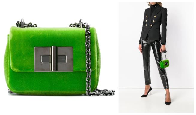 Borsa a tracolla verde fluo di moda per l'autunno inverno 2018-2019 Verde fluo, la borsa a tracolla di Tom Ford