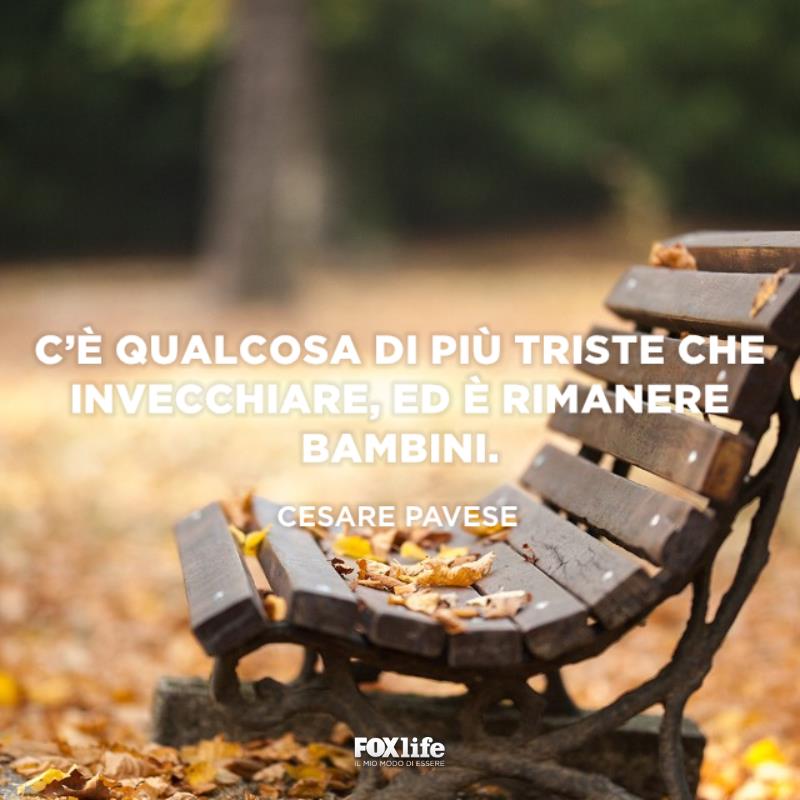 Frase invecchiare Panchina in autunno