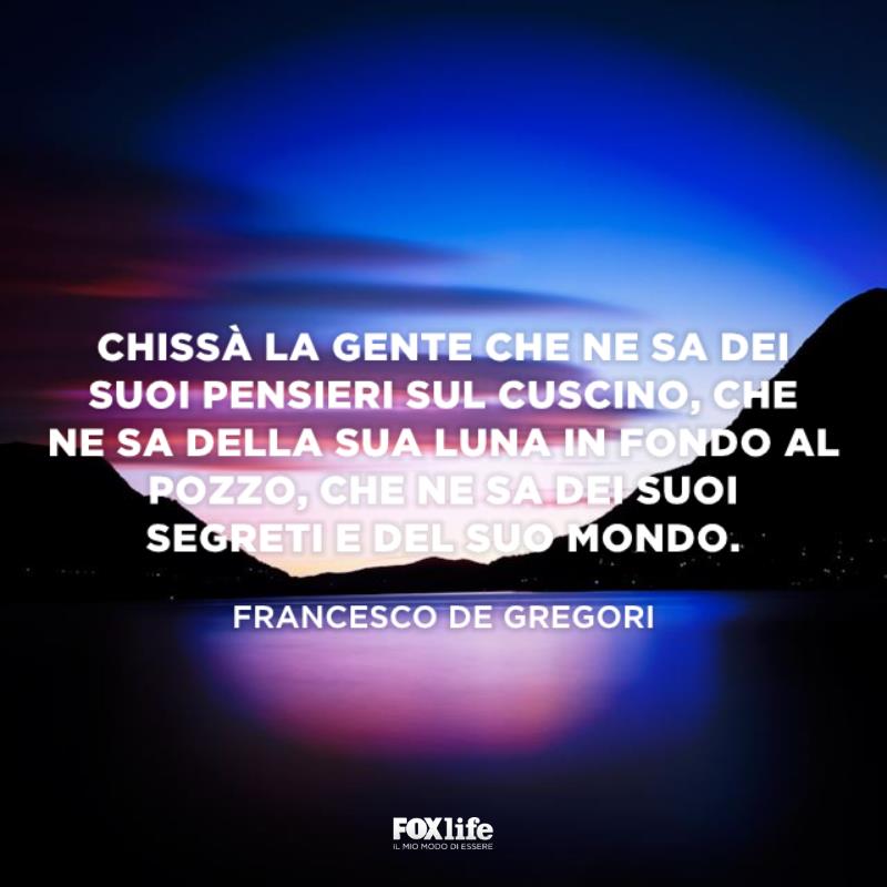 Frase De Gregori Paesaggio di montagna al tramonto