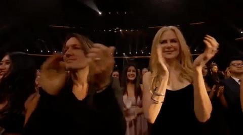 Nicole Kidman e Keith Urban Nicole Kidman e Keith Urban applaudono