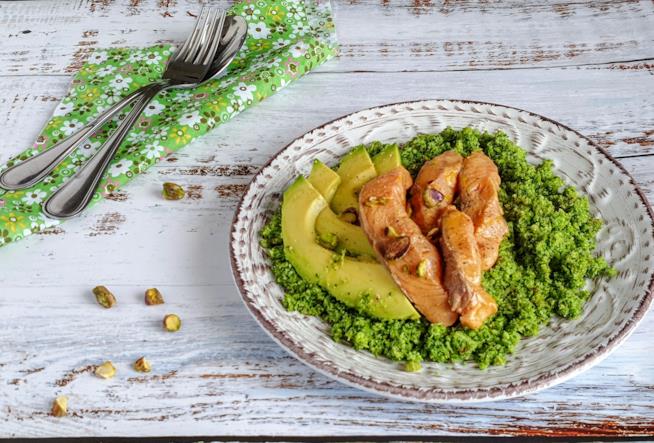Couscous di broccoli Piatto di verdura e pesce