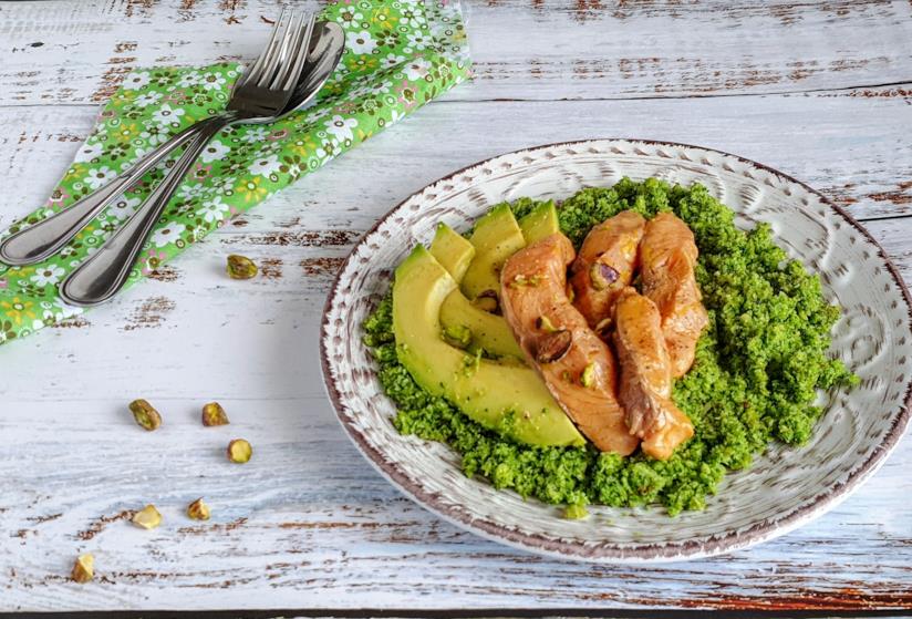 Couscous di broccoli Piatto di verdura e pesce