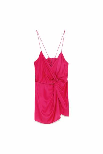 Top satinato con nodo