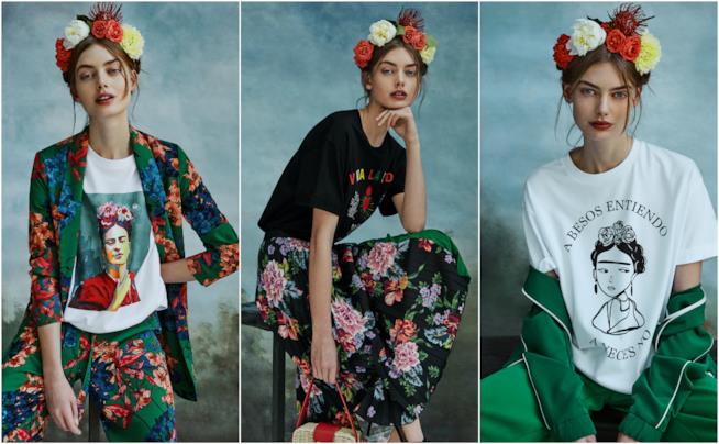 Giubbotto, gonna, pantalone dedicati a Frida Kahlo Ready, Steady, Spring Capsule Collection moda P/E 2018