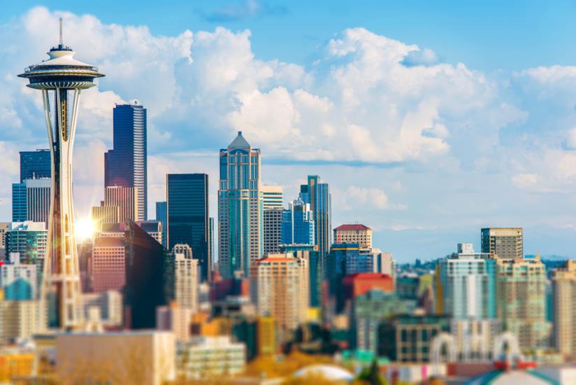 Skyline di Seattle Panorama di Seattle