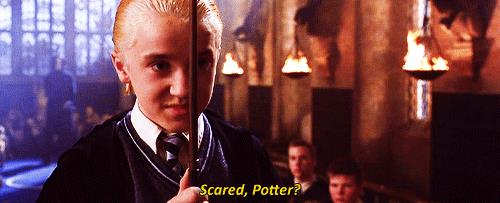 Una scena di Harry Potter con Tom Felton Draco Malfoy nei filmdi Harry Potter