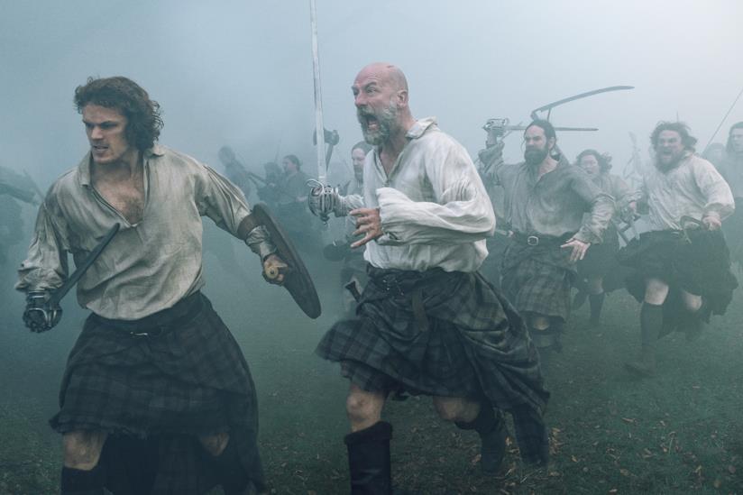 Outlander: una scena di battaglia Una scena di battaglia in Outlander