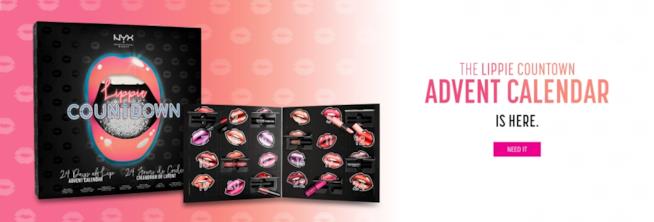 Lippie Countdown Calendar di Nyx Il calendario dell'avvento beauty di Nyx