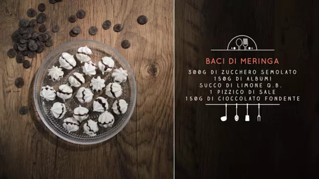 Baci di meringa e cioccolato Baci di meringa