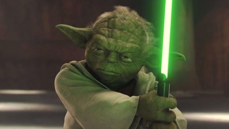 Il set di pennelli trucco a forma di spade laser Yoda