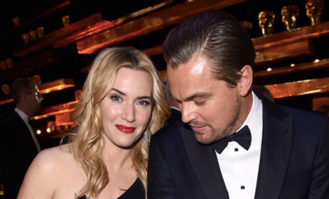 A cena con Leonardo DiCaprio e Kate Winslet per beneficienza Un primo piano di Leonardo DiCaprio e Kate Winslet