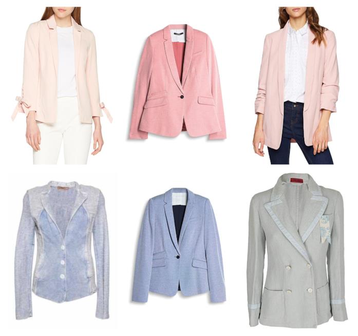 Blazer colori pastello di tendenza per l'autunno 2018 Nuance pastello, i blazer di moda per l'autunno 2018
